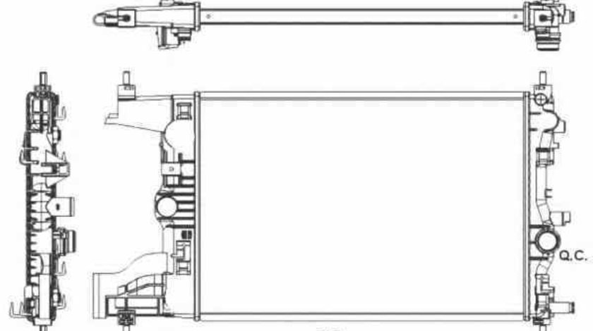 Radiator apa racire motor OPEL ASTRA GTC J NRF 53155