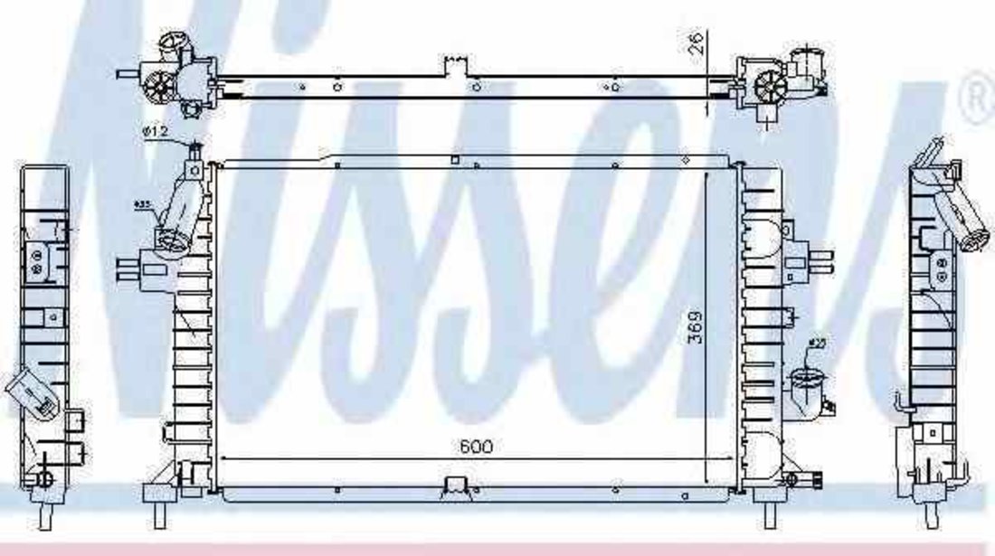 Radiator apa racire motor OPEL ASTRA H caroserie L70 NISSENS 63029A