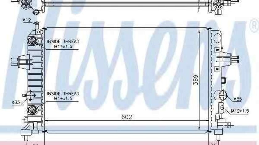 Radiator apa racire motor OPEL ASTRA H combi (L35) NISSENS 630702
