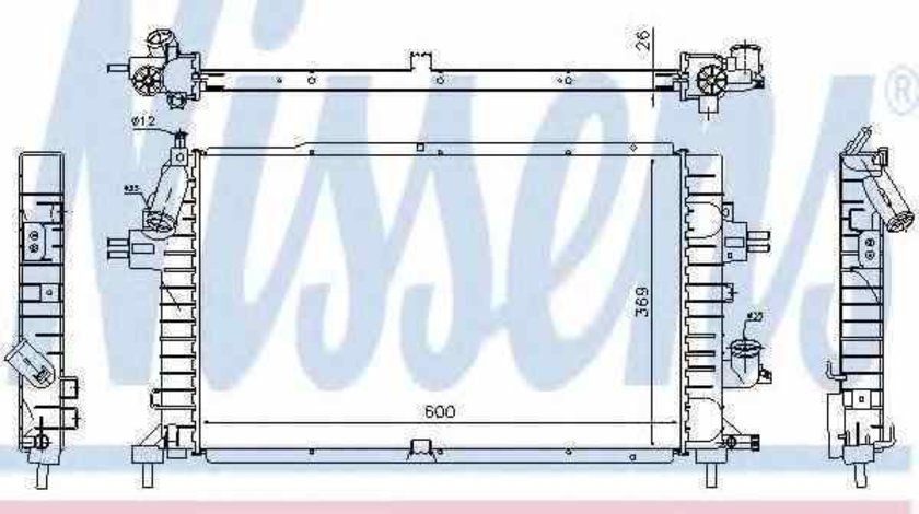 Radiator apa racire motor OPEL ASTRA H GTC L08 NISSENS 63029A