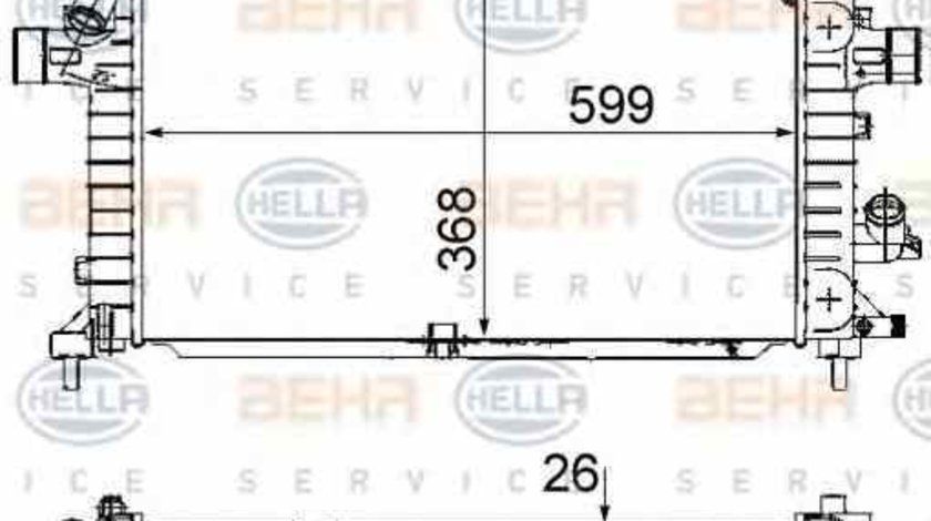 Radiator apa racire motor OPEL ASTRA H L48 HELLA 8MK 376 745-791