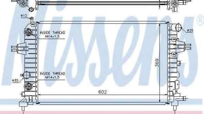 Radiator apa racire motor OPEL ASTRA H (L48) NISSENS 63027A