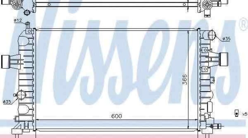 Radiator apa racire motor OPEL ASTRA H limuzina (L69) NISSENS 630744