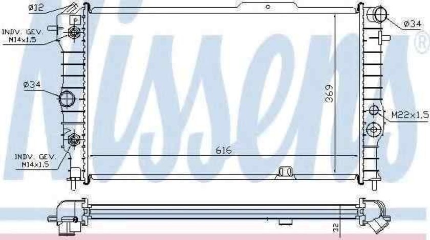 Radiator apa racire motor OPEL CALIBRA A (85_) NISSENS 630641