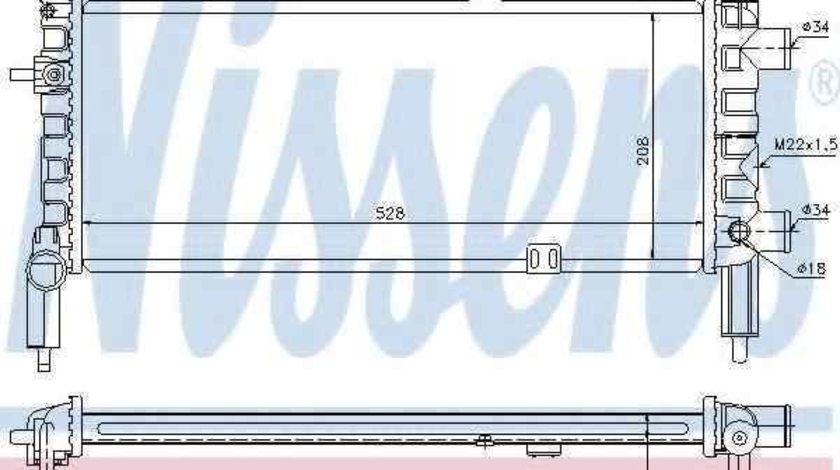Radiator apa racire motor OPEL CORSA A hatchback (93_, 94_, 98_, 99_) NISSENS 63288A