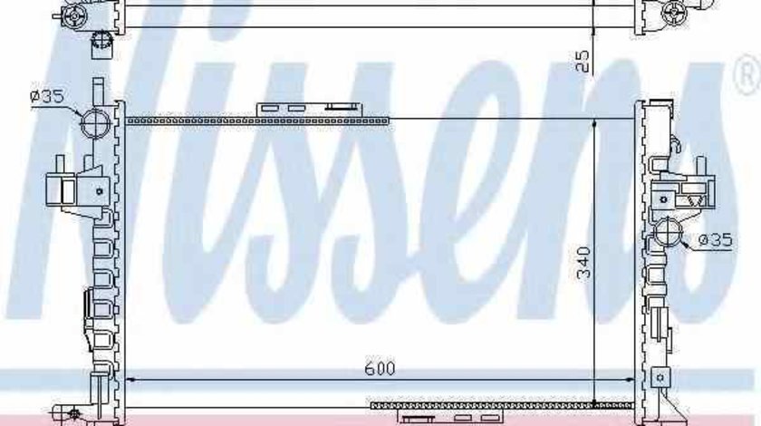 Radiator apa racire motor OPEL CORSA C caroserie F08 W5L NISSENS 63094