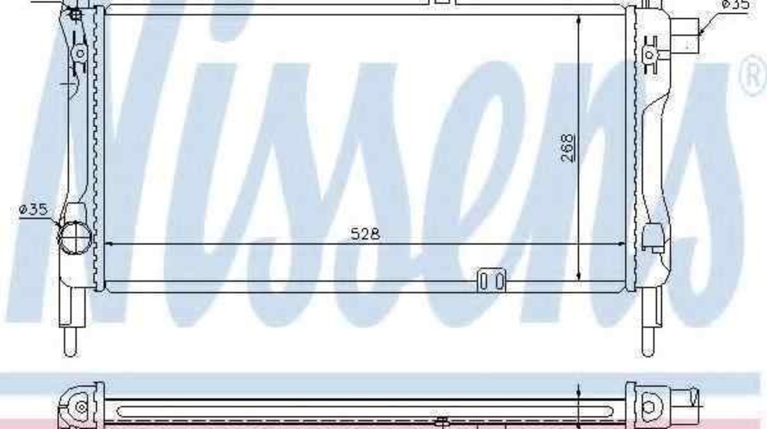 Radiator apa racire motor OPEL KADETT E combi (35_, 36_, 45_, 46_) NISSENS 632381