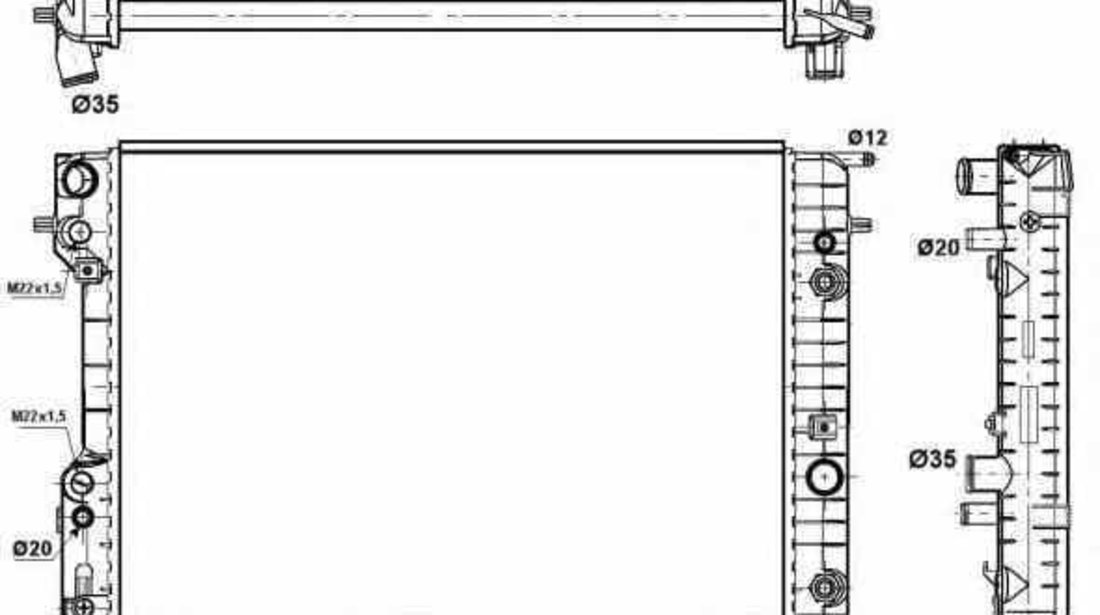 Radiator apa racire motor OPEL OMEGA B 25 26 27 NRF 529689