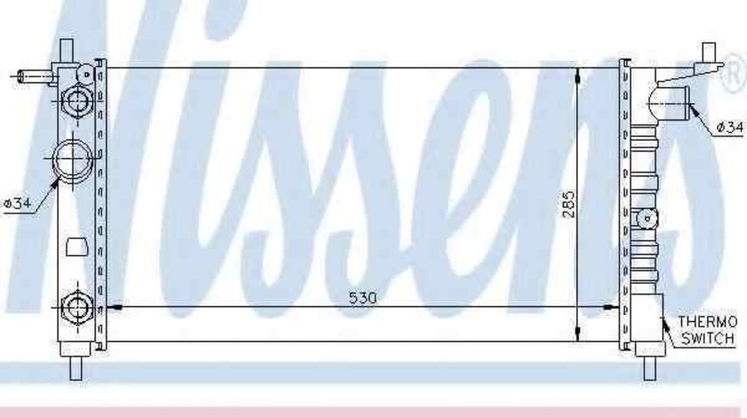 Radiator apa racire motor OPEL TIGRA (95_) NISSENS 63284