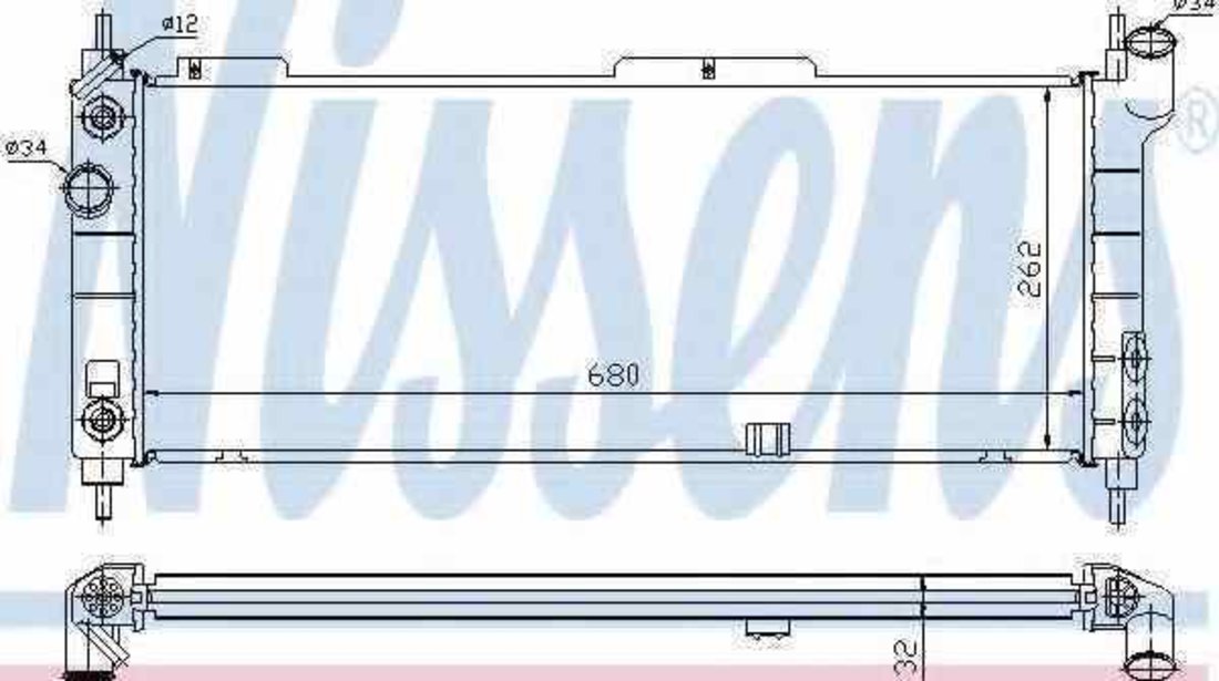 Radiator apa racire motor OPEL TIGRA 95 NISSENS 632921