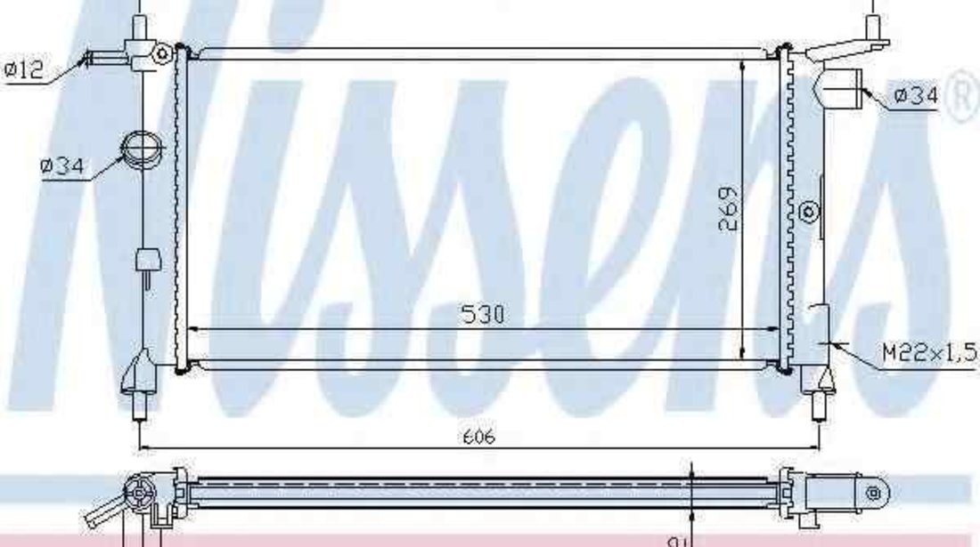 Radiator apa racire motor OPEL TIGRA (95_) NISSENS 632851