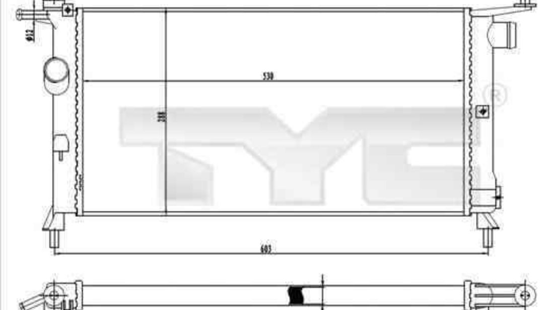 Radiator apa racire motor OPEL TIGRA (95_) TYC 725-0020