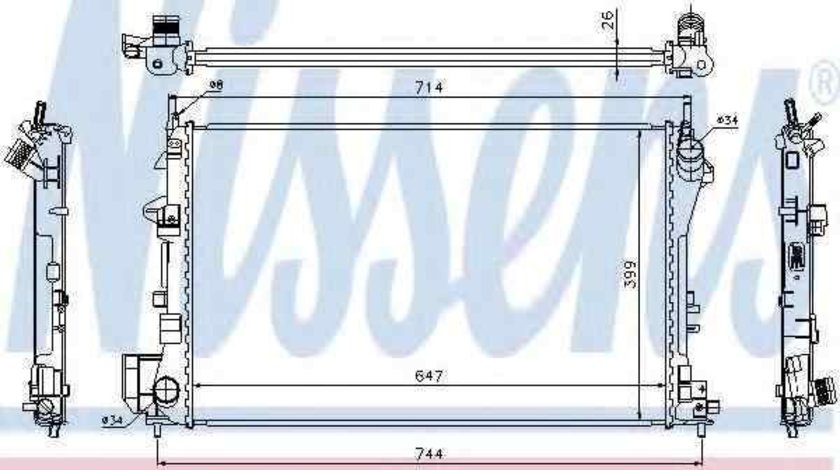 Radiator apa racire motor OPEL VECTRA C NISSENS 63024A