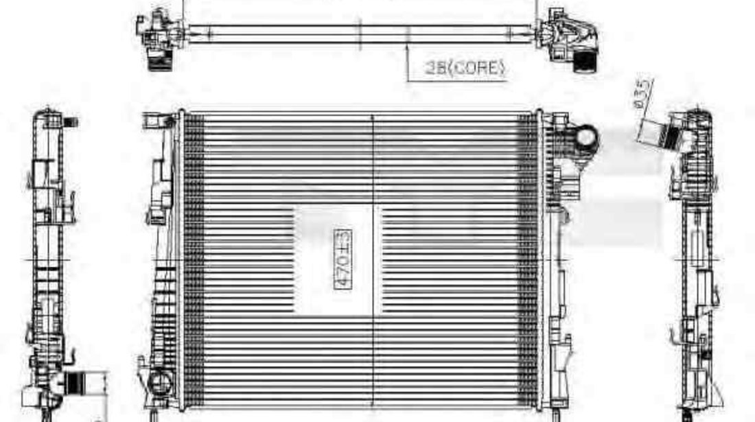 Radiator apa racire motor OPEL VIVARO platou / sasiu (E7) TYC 725-0032