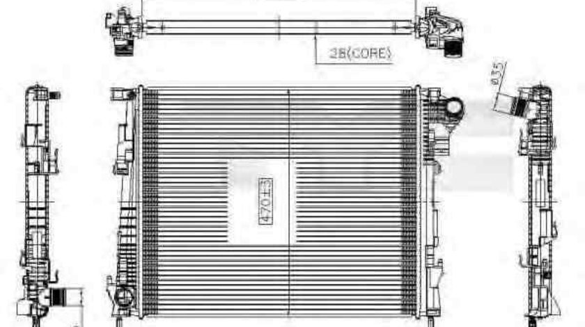 Radiator apa racire motor OPEL VIVARO platou / sasiu (E7) TYC 725-0032