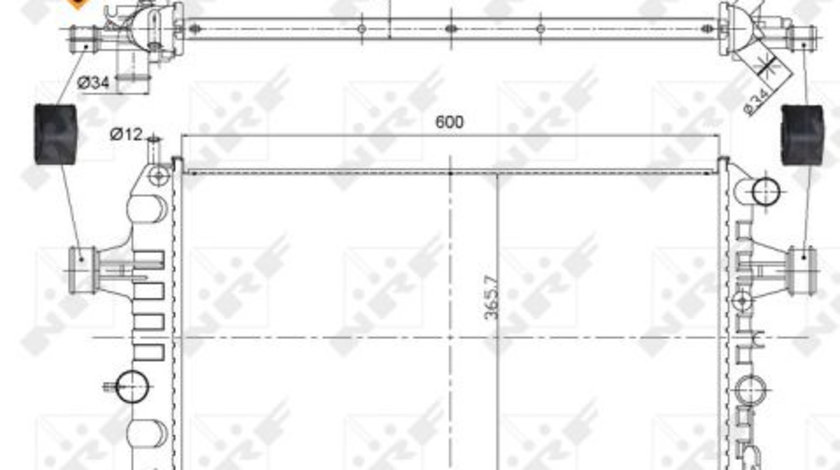 Radiator apa racire motor OPEL ZAFIRA A 1.6/1.8/2.2 intre 1999-2005