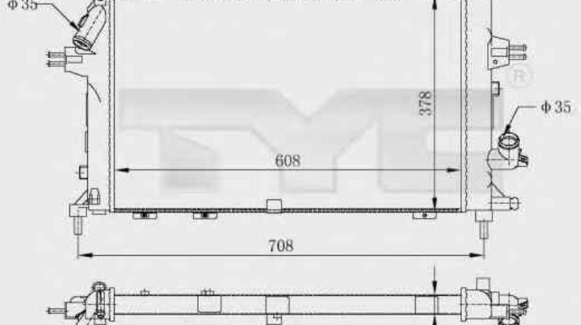 Radiator apa racire motor OPEL ZAFIRA B (A05) TYC 725-0028-R