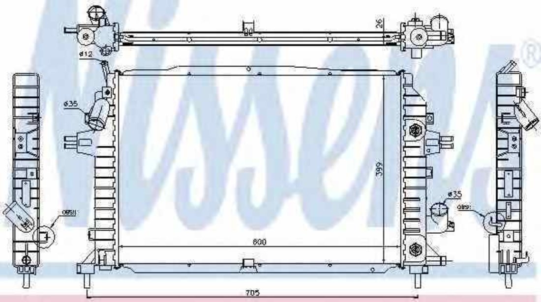 Radiator apa racire motor OPEL ZAFIRA B A05 NISSENS 63115A