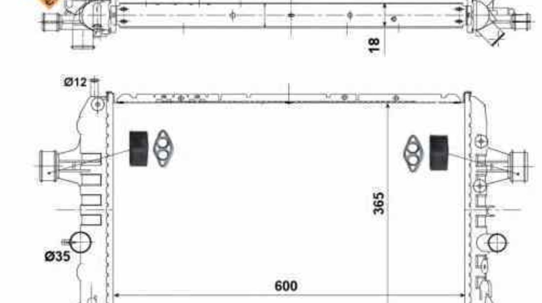 Radiator apa racire motor OPEL ZAFIRA B Van NRF 53442