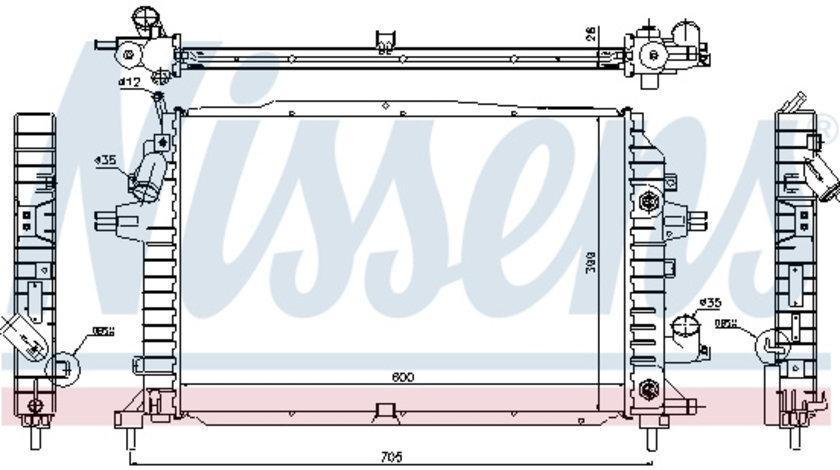Radiator apa racire motor OPEL ZAFIRA / ZAFIRA FAMILY B, ZAFIRA B 1.9 intre 2005-2015