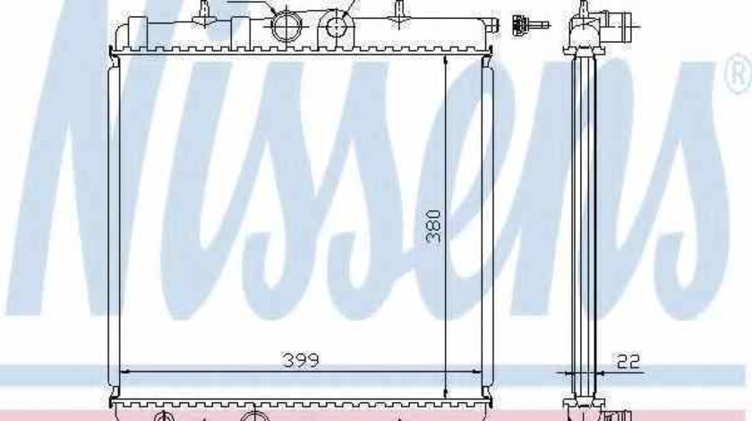 Radiator apa racire motor PEUGEOT 206 SW 2E/K NISSENS 63708A