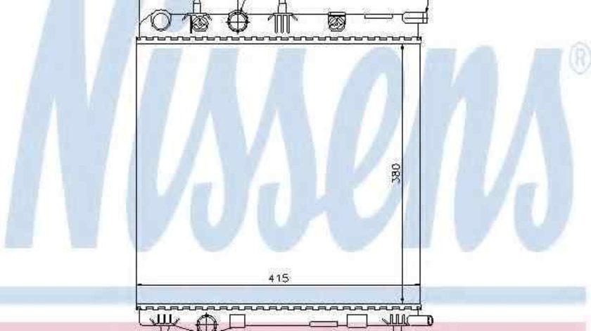 Radiator apa racire motor PEUGEOT 207 (WA_, WC_) NISSENS 636002