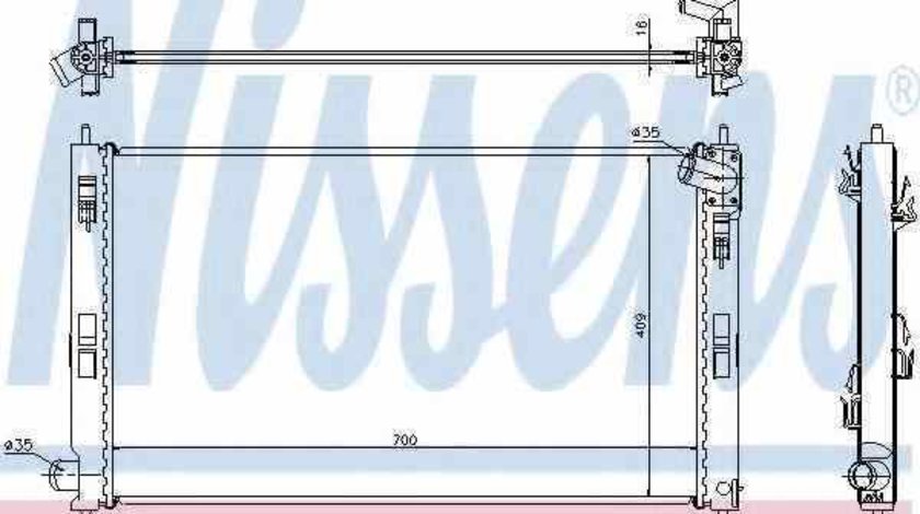 Radiator apa racire motor PEUGEOT 4007 GP NISSENS 628952