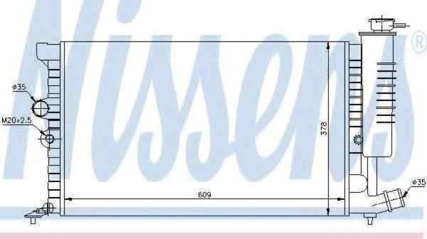 Radiator apa racire motor PEUGEOT 406 (8B) NISSENS 61399A