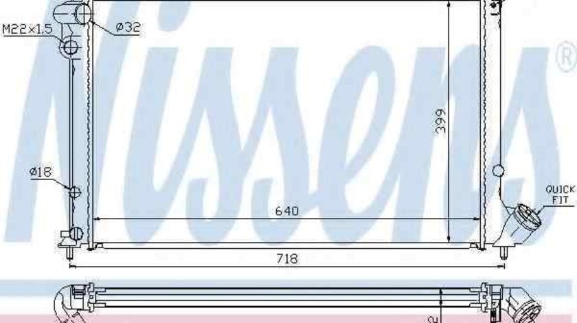 Radiator apa racire motor PEUGEOT 406 (8B) NISSENS 63732