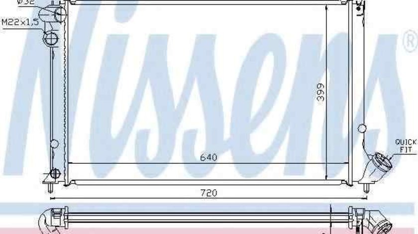 Radiator apa racire motor PEUGEOT 406 Break (8E/F) NISSENS 63731