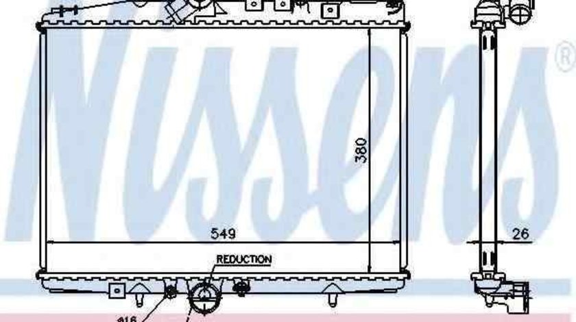 Radiator apa racire motor PEUGEOT 607 (9D, 9U) NISSENS 61295A