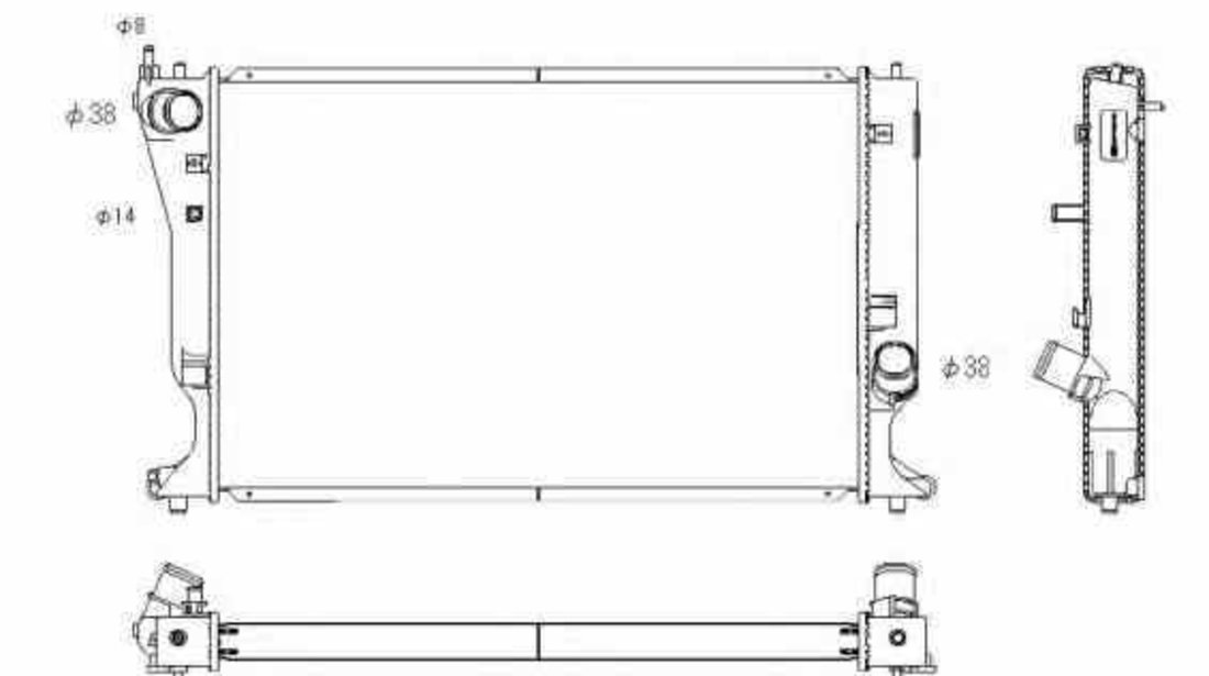 Radiator apa racire motor Producator NRF 53767