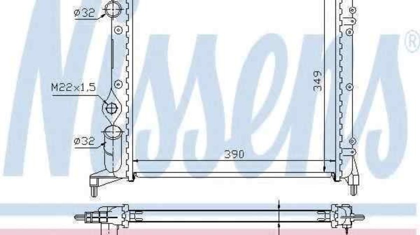 Radiator apa racire motor RENAULT 19 I (B/C53_) NISSENS 639271