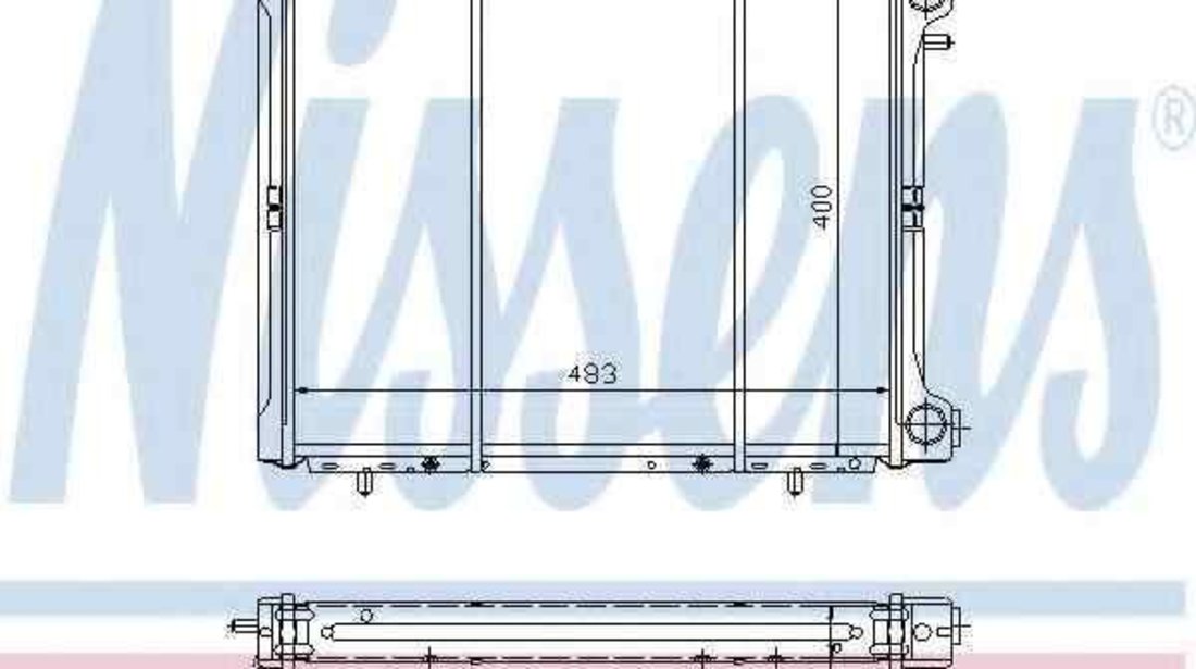 Radiator apa racire motor RENAULT 19 I Cabriolet (D53_) NISSENS 63906