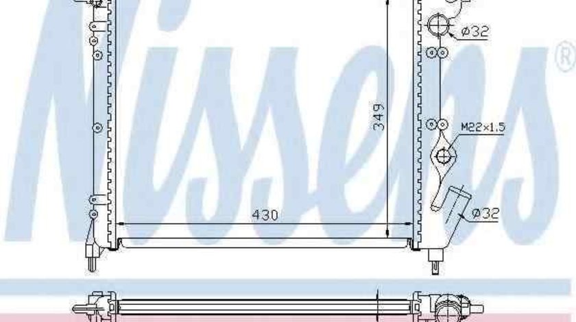 Radiator apa racire motor RENAULT 19 I Chamade (L53_) NISSENS 63931