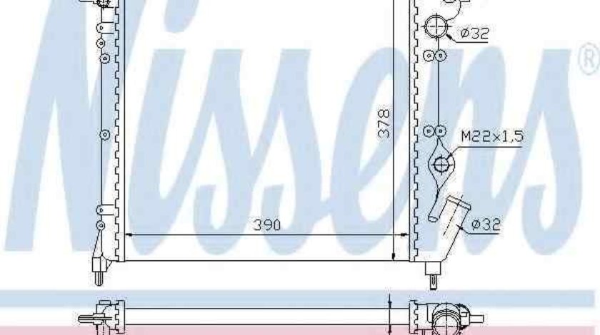 Radiator apa racire motor RENAULT CLIO I (B/C57_, 5/357_) NISSENS 63929