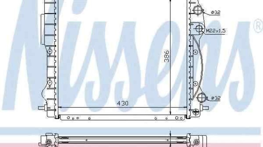 Radiator apa racire motor RENAULT CLIO I (B/C57_, 5/357_) NISSENS 63968A