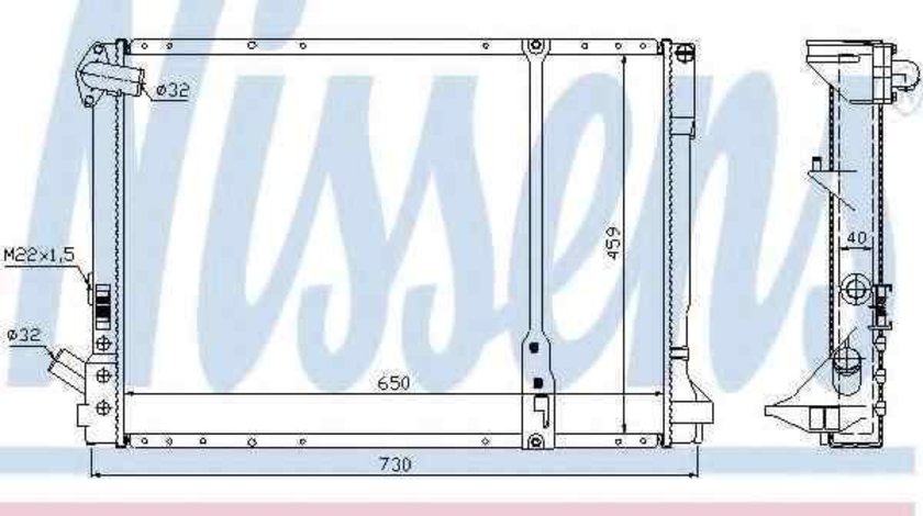 Radiator apa racire motor RENAULT LAGUNA I (B56_, 556_) NISSENS 63976A