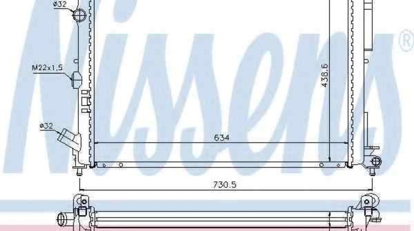Radiator apa racire motor RENAULT LAGUNA I (B56_, 556_) NISSENS 63851A