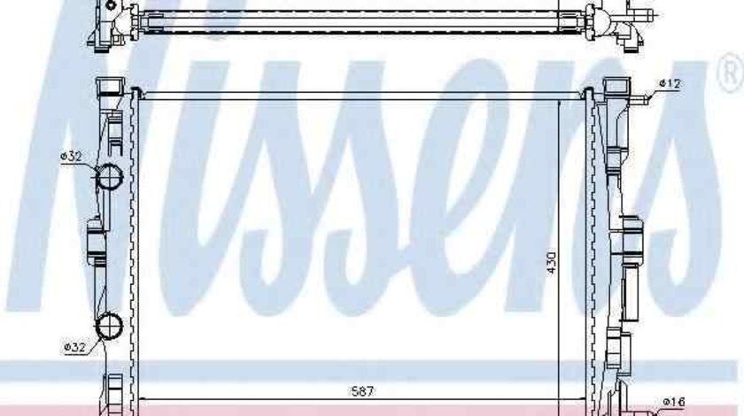 Radiator apa racire motor RENAULT MEGANE II combi (KM0/1_) NISSENS 63765A
