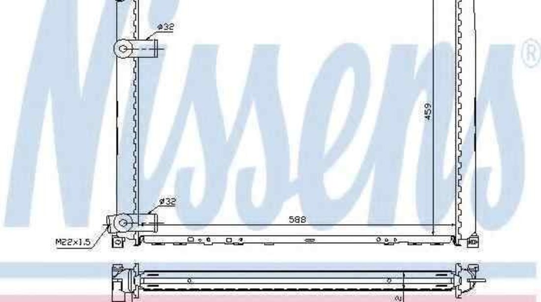 Radiator apa racire motor RENAULT SAFRANE I (B54_) NISSENS 63943A