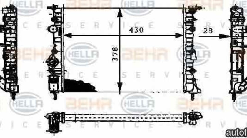 Radiator apa racire motor RENAULT SCÉNIC I JA0/1 HELLA 8MK 376 716-164