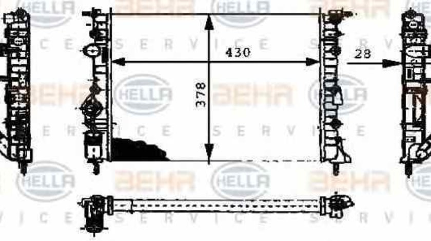 Radiator apa racire motor RENAULT SCÉNIC I JA0/1 HELLA 8MK 376 716-161