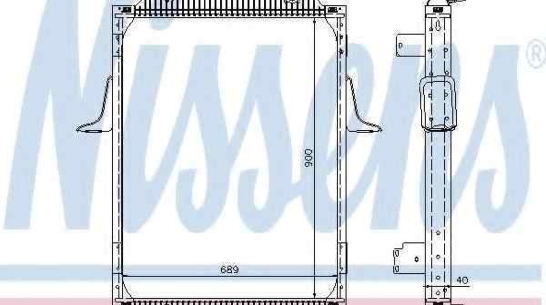 Radiator apa racire motor RENAULT TRUCKS Kerax NISSENS 63788A