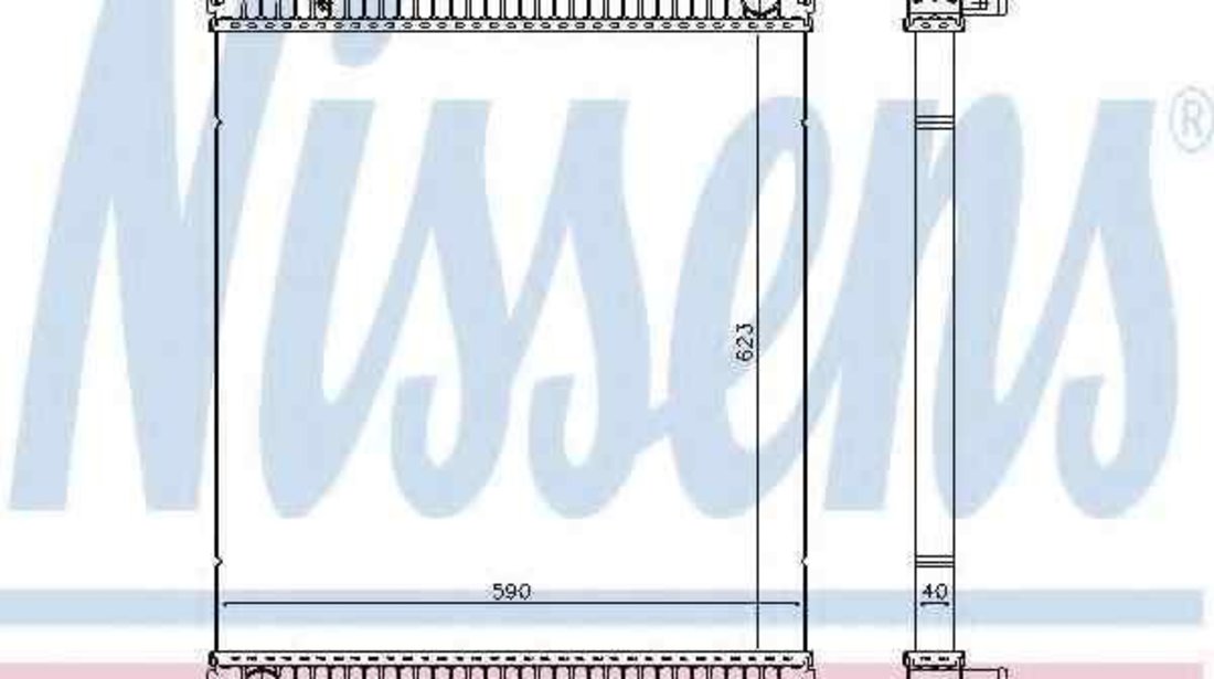 Radiator apa racire motor RENAULT TRUCKS MASCOTT platou / sasiu NISSENS 6378750