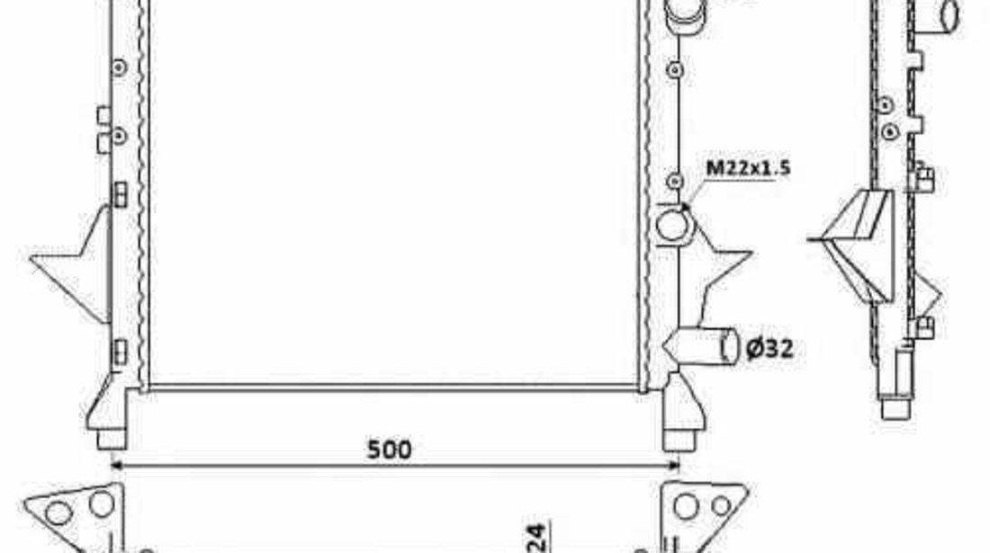 Radiator apa racire motor RENAULT TWINGO I caroserie S06 NRF 519513