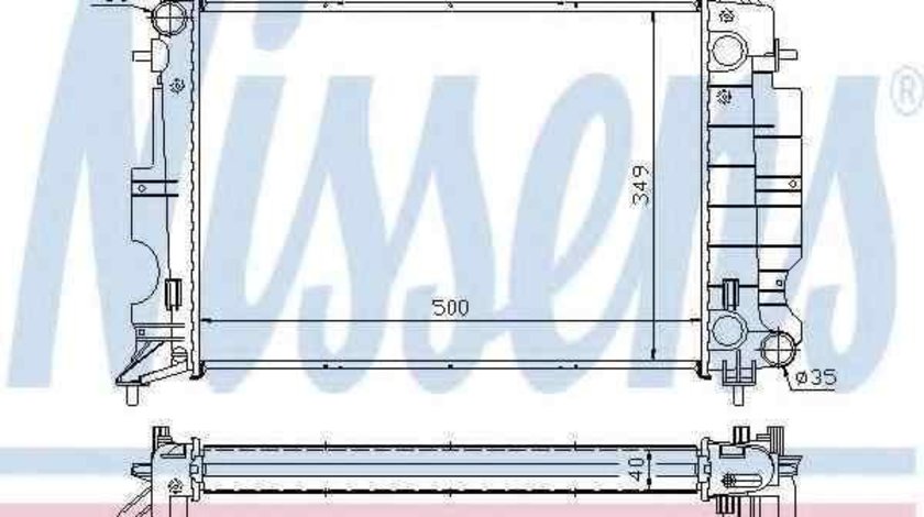 Radiator apa racire motor SAAB 9-3 (YS3D) NISSENS 64035A