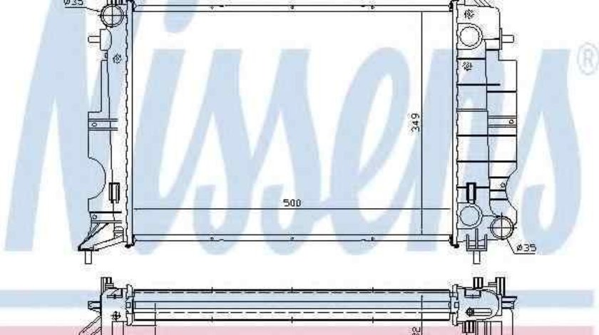 Radiator apa racire motor SAAB 9-3 (YS3D) NISSENS 64037A