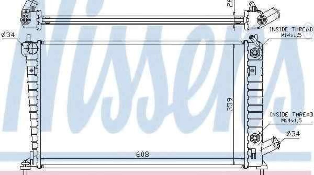 Radiator apa racire motor SAAB 9-5 (YS3E) NISSENS 68005A