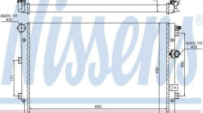 Radiator apa racire motor SEAT ALHAMBRA (710) NISSENS 65015